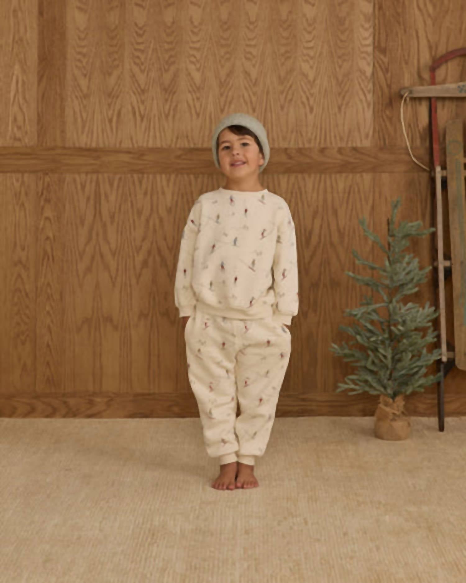 Rylee + Cru Relaxed Sweatshirt & Jogger Sweatpant Set in skiers - item - alternate view