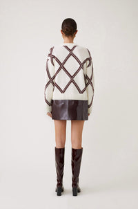 Suncoo - Precha Diamond Pattern Sweater