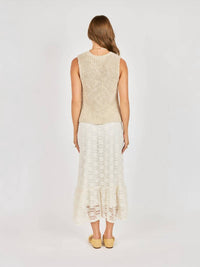 Sadie & Sage Ashtin Cardi Vest in oat - women's blouse - alternate view