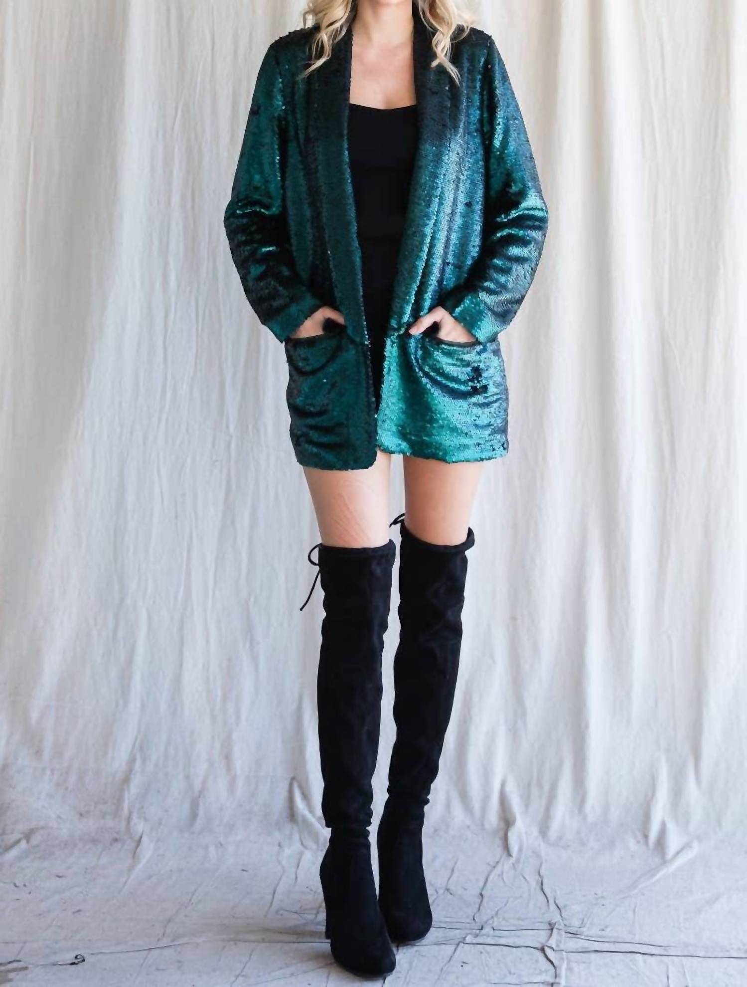 Paint The Town - Women's Sequin Blazer
