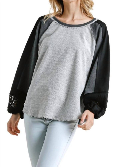 Umgee - Crochet Puff Sleeve Top