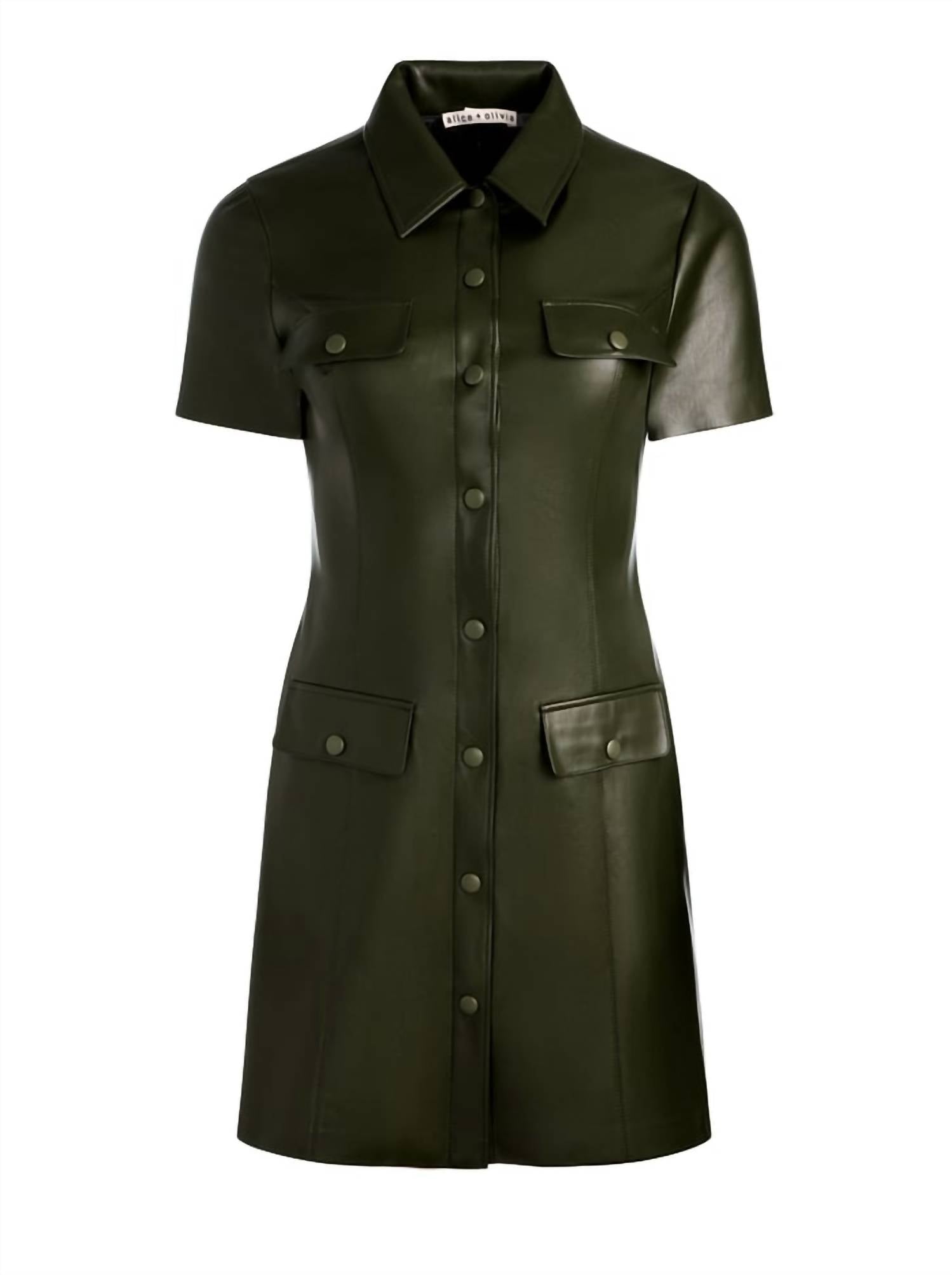 Alice + Olivia - Jamie Vegan Mini Dress