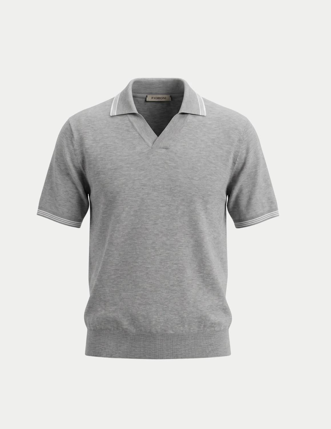 Fioroni Cashmere - Men's Cotton Johnny Collar Polo
