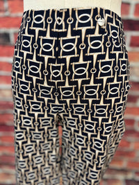 Robell - Bit Print Pull On Pant