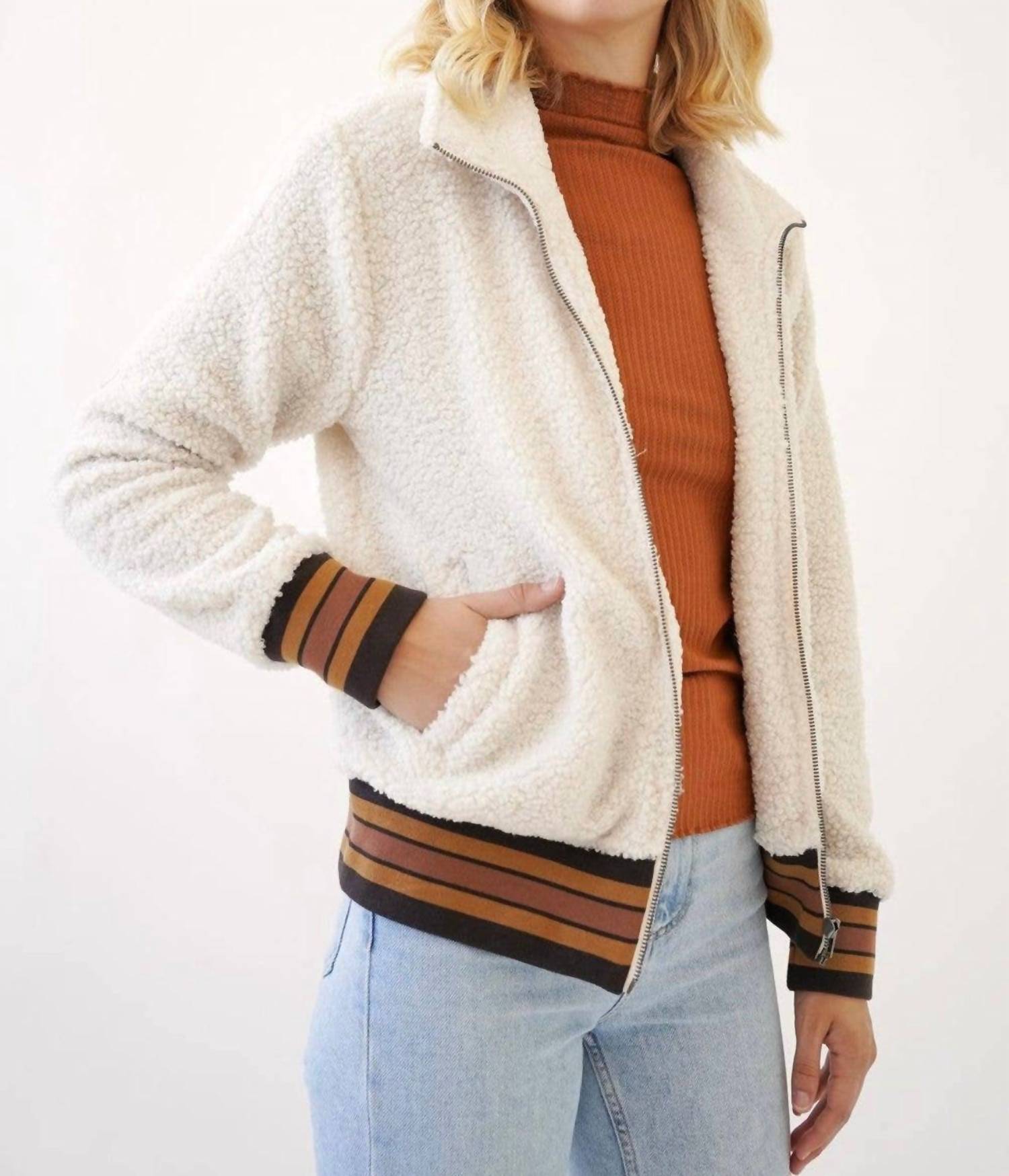 Mystree - Racing Stripes Teddy Jacket