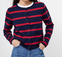 French Connection - Padma Fine Knit Stripe Cardigan