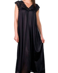 Shadowline Lingerie - Long Lace Cap Sleeve Nightgown