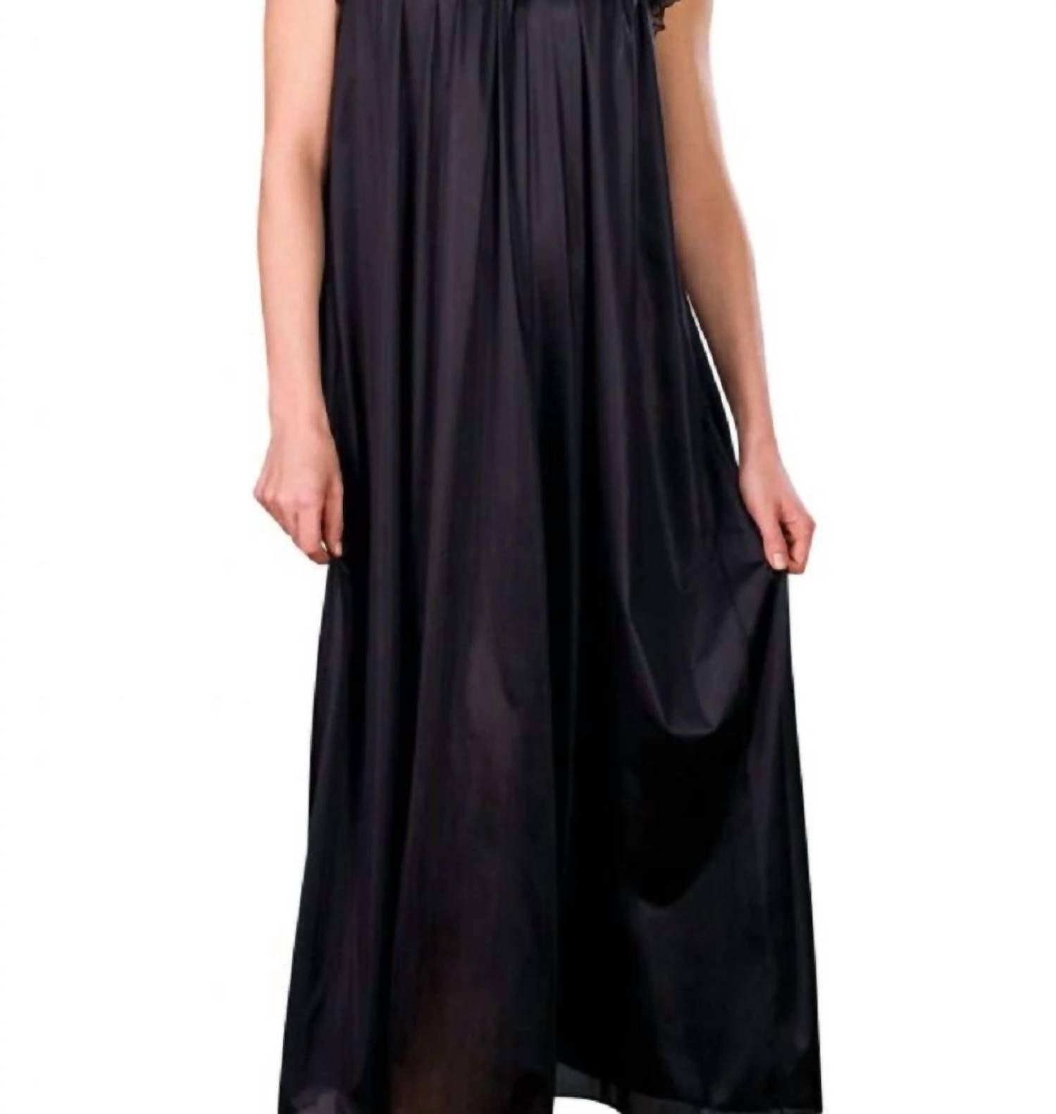Shadowline Lingerie - Long Lace Cap Sleeve Nightgown