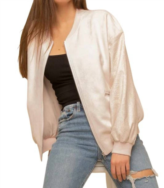 Hem & Thread - ANIMAL PRINT SLEEVE BOMBER JACKET