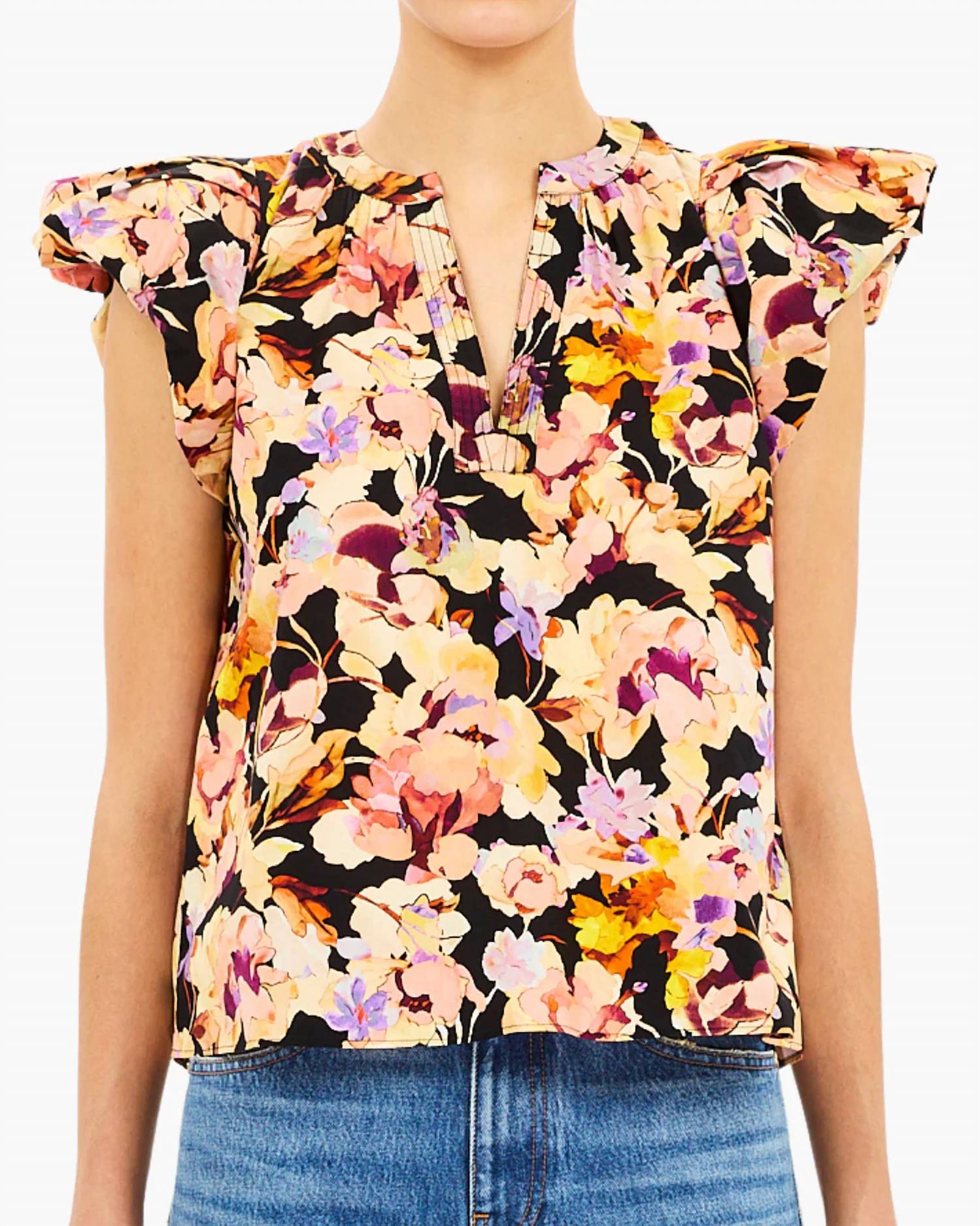 Ulla Johnson - Abril Floral Ruffled Top