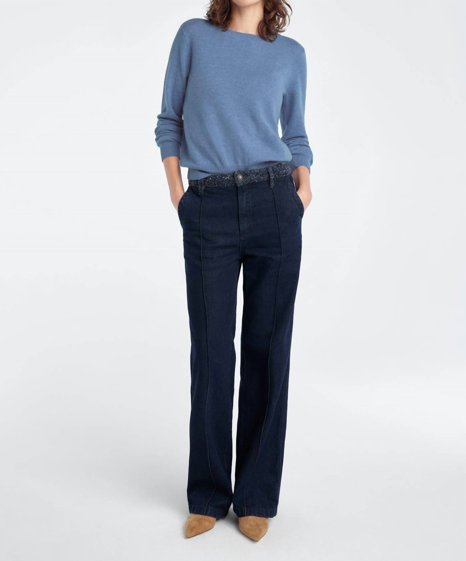 Favorite Daughter Leave An Impression Trouser Pant in blue - women's pants