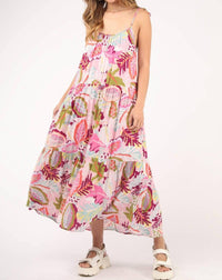 Very J - Tropical Print Midi Dress - Plus