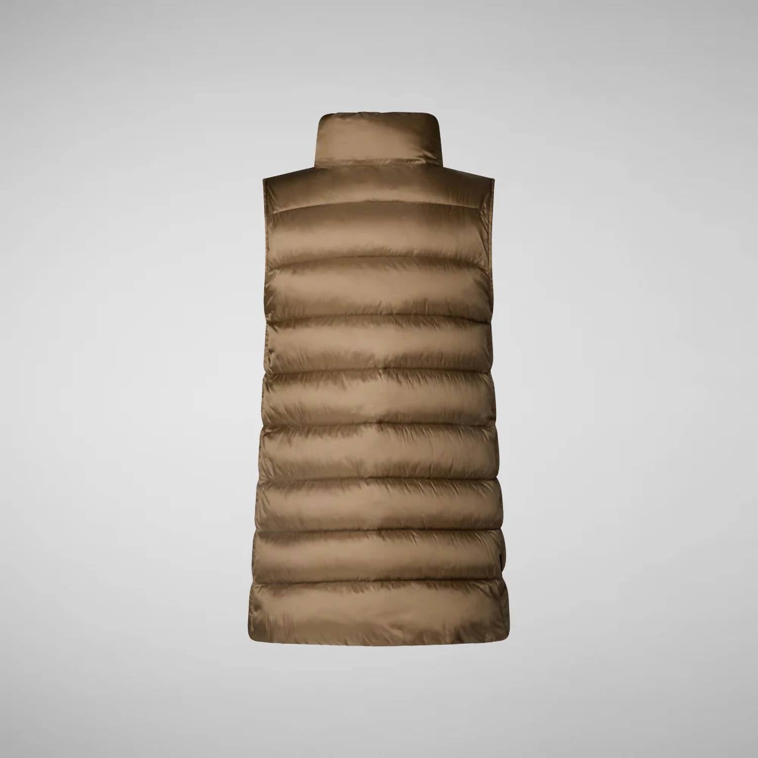 SAVE THE DUCK Quilted Gilet Coral Vest in husk green - women's jacket - view 5