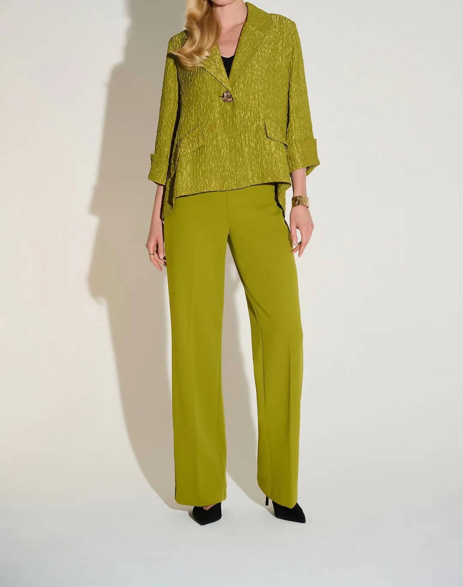 Joseph Ribkoff - Textured Notched Collar Swing Jacket