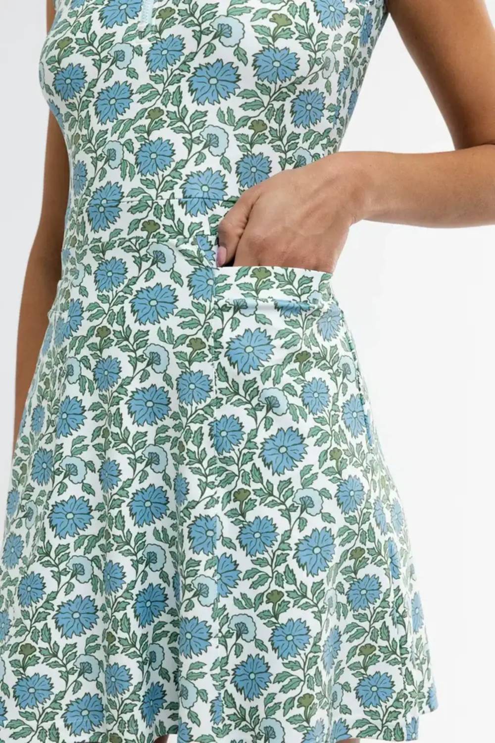 SMITH & QUINN Cynthia Dress in sea salt flora - women's dress - alternate view