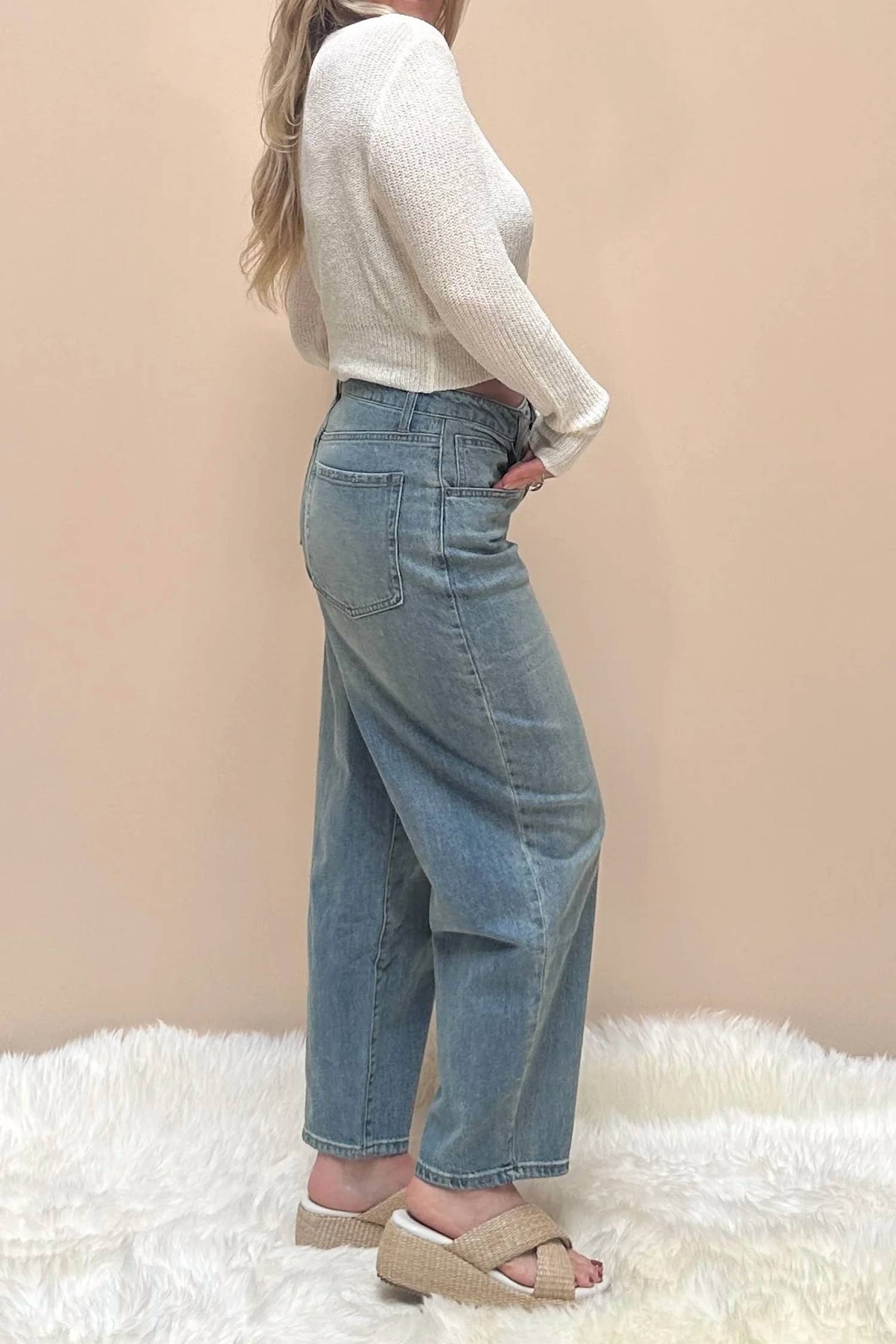Oliver Logan - Harlow High Rise Barrel Jean