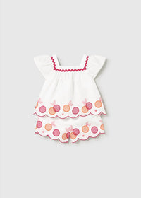 Mayoral - Girls' Embroidered Bermudas Set