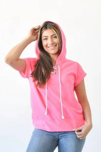 Sew In Love - Neon Short Sleeve Hoodie
