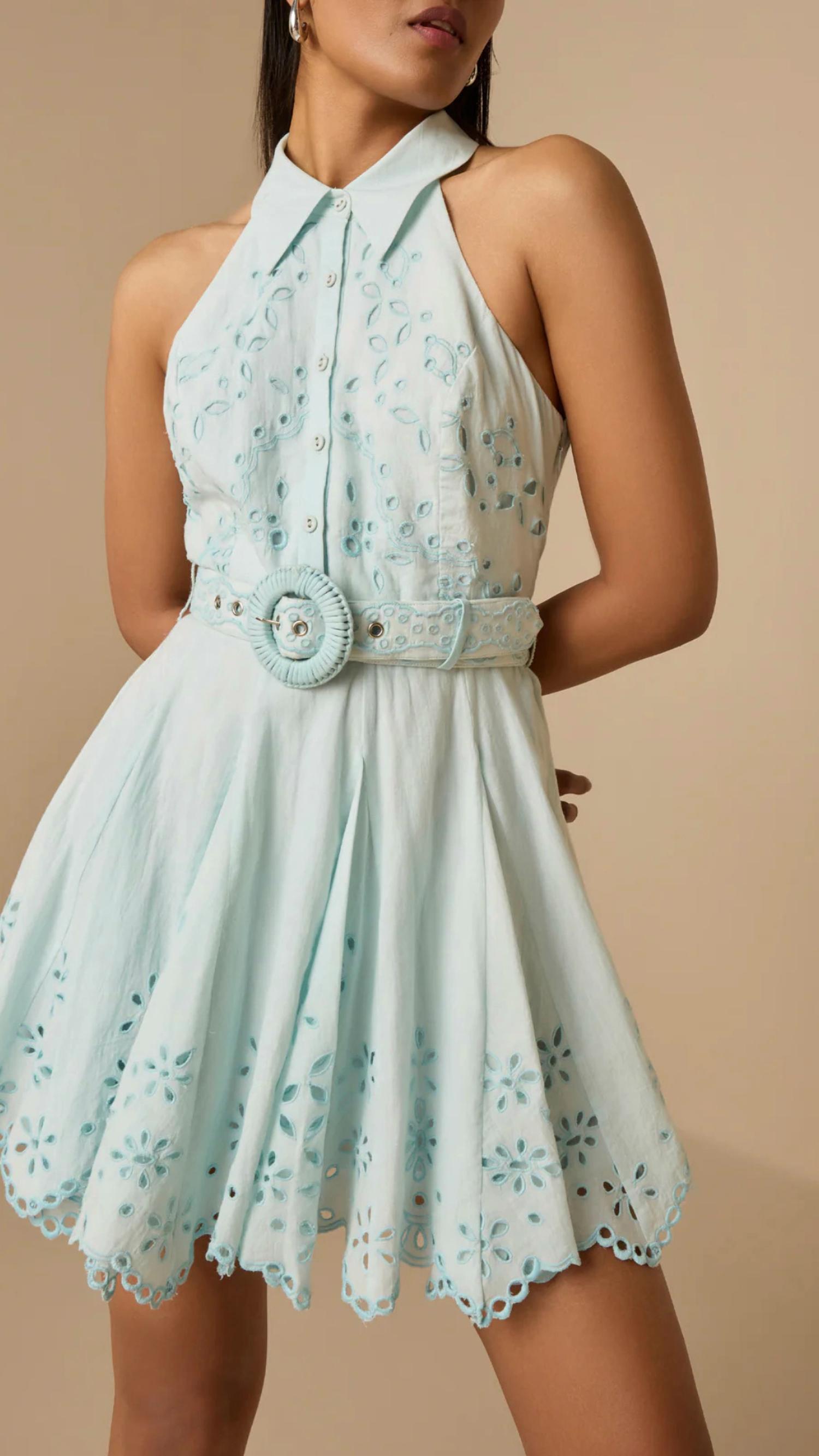 Hemant & Nandita - Adya Short Dress With Buckle Belt