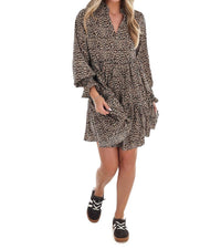She + Sky - Out Of The Woods Leopard Mini Dress