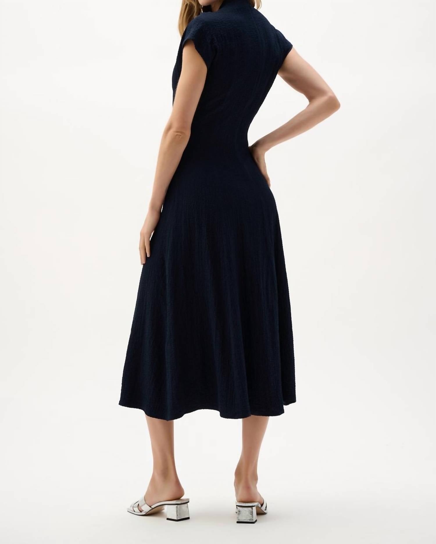 Joseph Ribkoff - Belted V Neck Dress