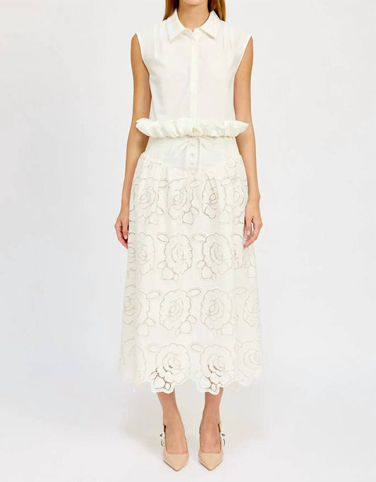 En Saison - Boxy Cropped Button Front Top