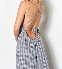 Pretty Garbage - Flora Plaid Maxi Dress