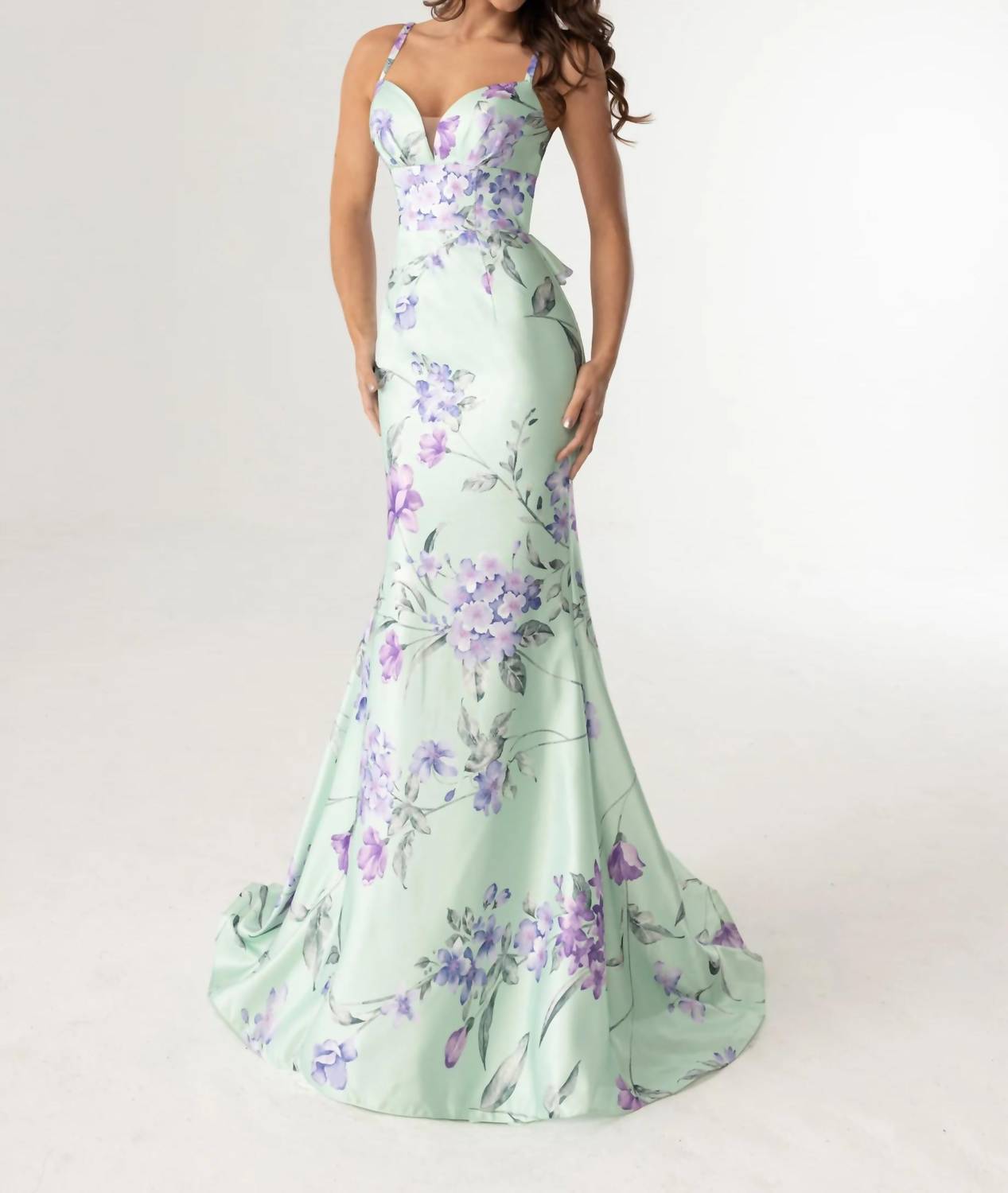 Rachel Allan Women's Prom Dress in sage lilac pink - women's dress