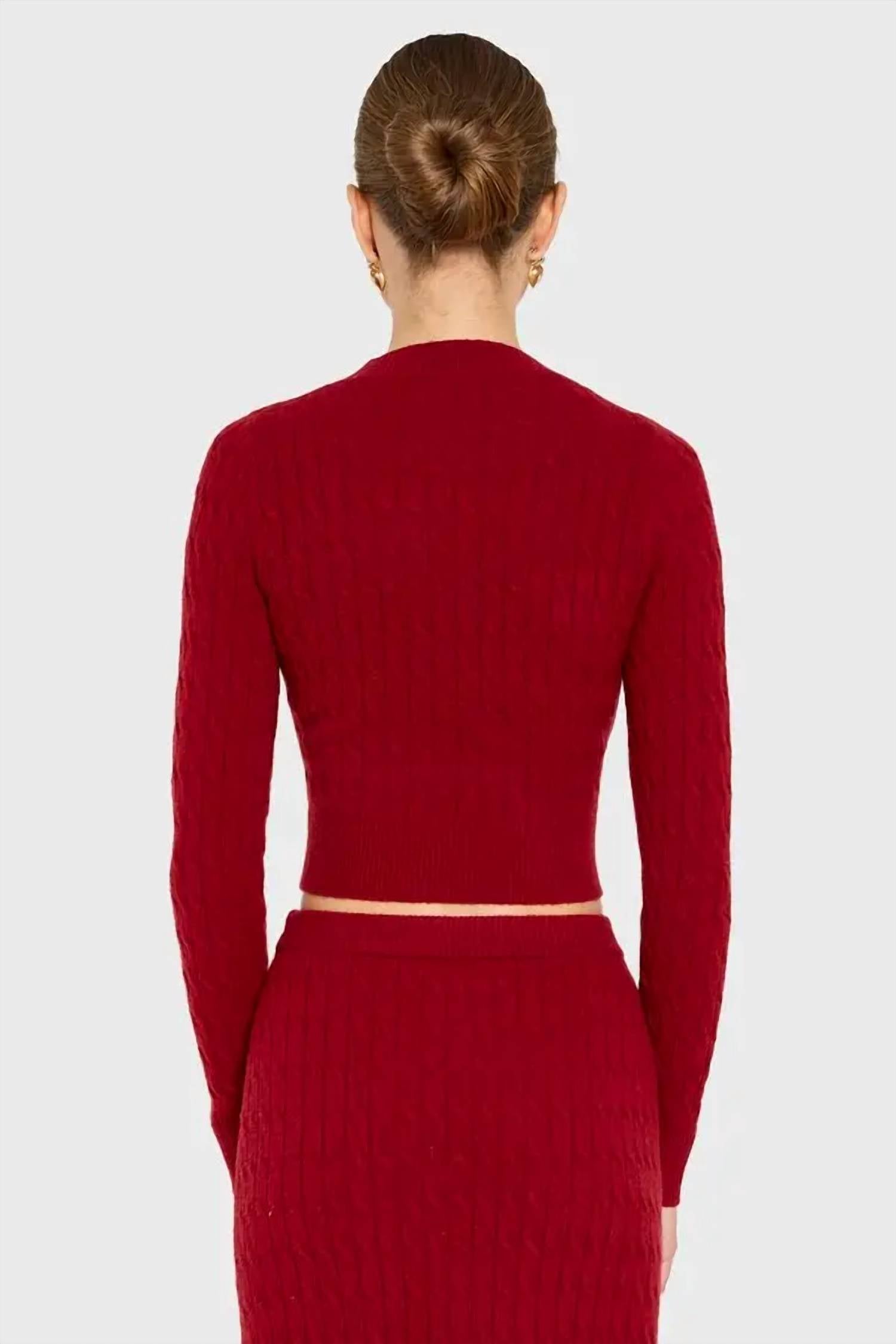 Amanda Uprichard - Isla Cable Knit Top