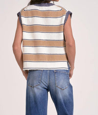 Elan - V Neck Striped Vest