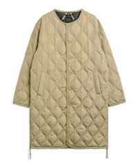 Taion - Women's Military Crew Neck Down Long Jacket