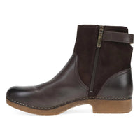 dansko Women's Monique Leather Bootie in chocolate - women's shoe - view 5