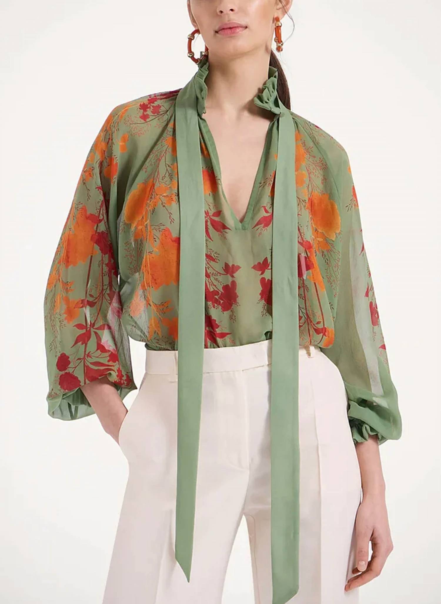 La Doublej - Cerere Silk Chiffon Blouse