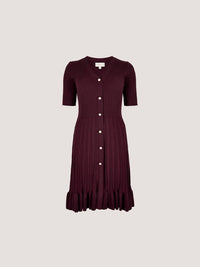 Apricot - Ribbed Fit & Flare Dress