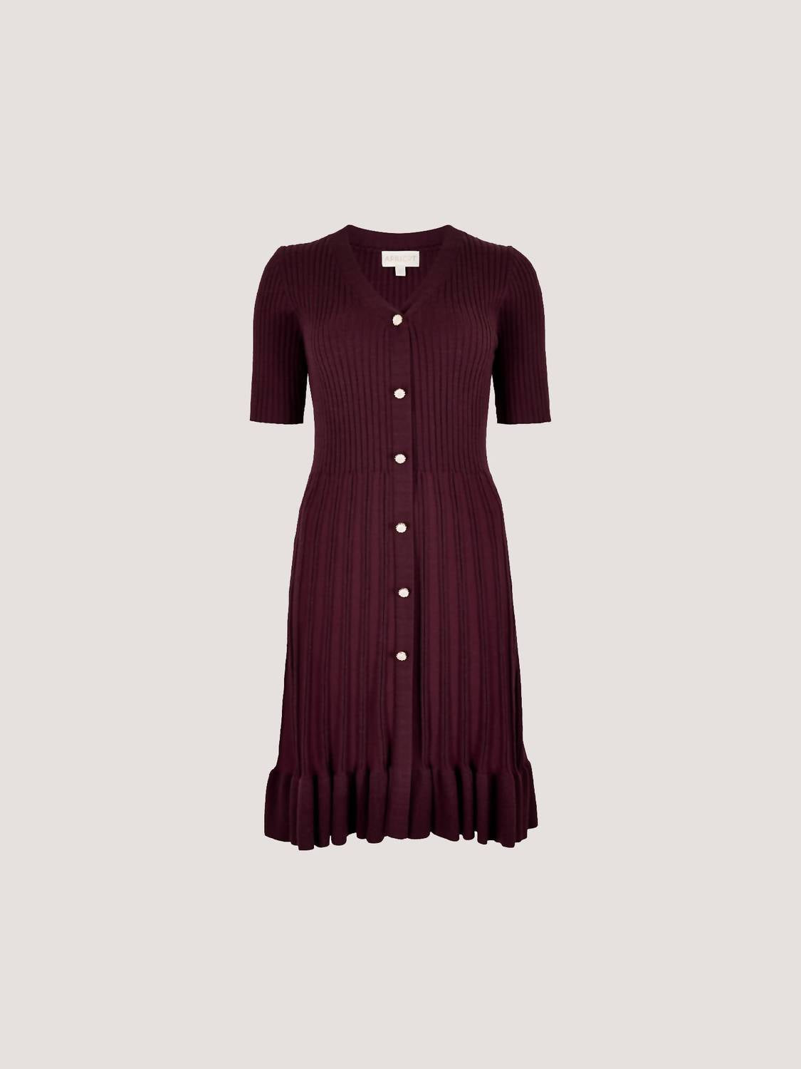 Apricot - Ribbed Fit & Flare Dress