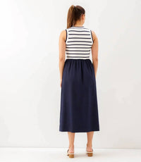 Karen Kane - Stripe Mixed Media Dress
