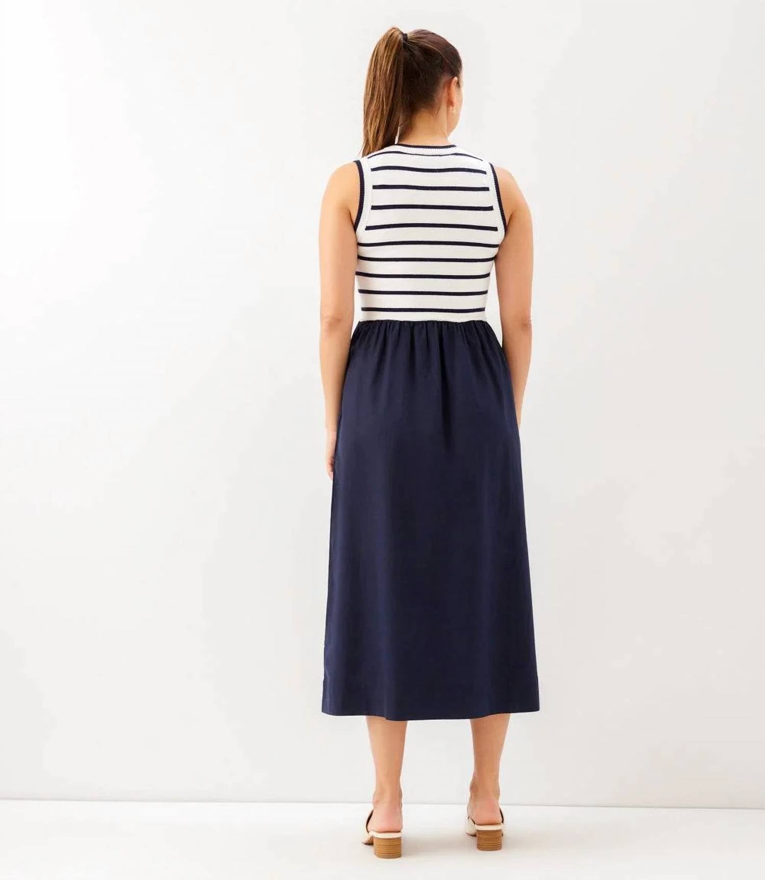 Karen Kane - Stripe Mixed Media Dress