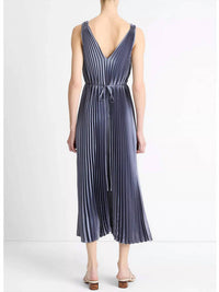 Vince - Hand Smocked Pleated Sleeveless Dress
