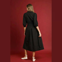 Umgee - Smocked Waist Zip Midi Dress