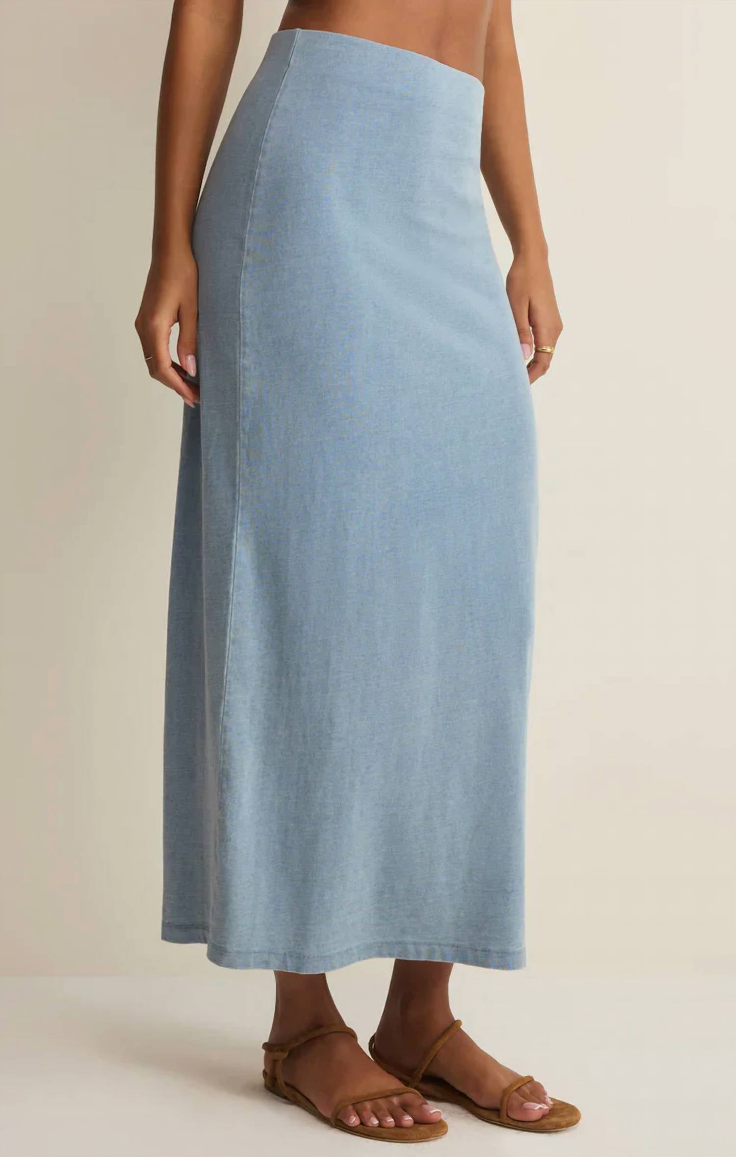 Z Supply - Gail Jersey Denim Midi Skirt