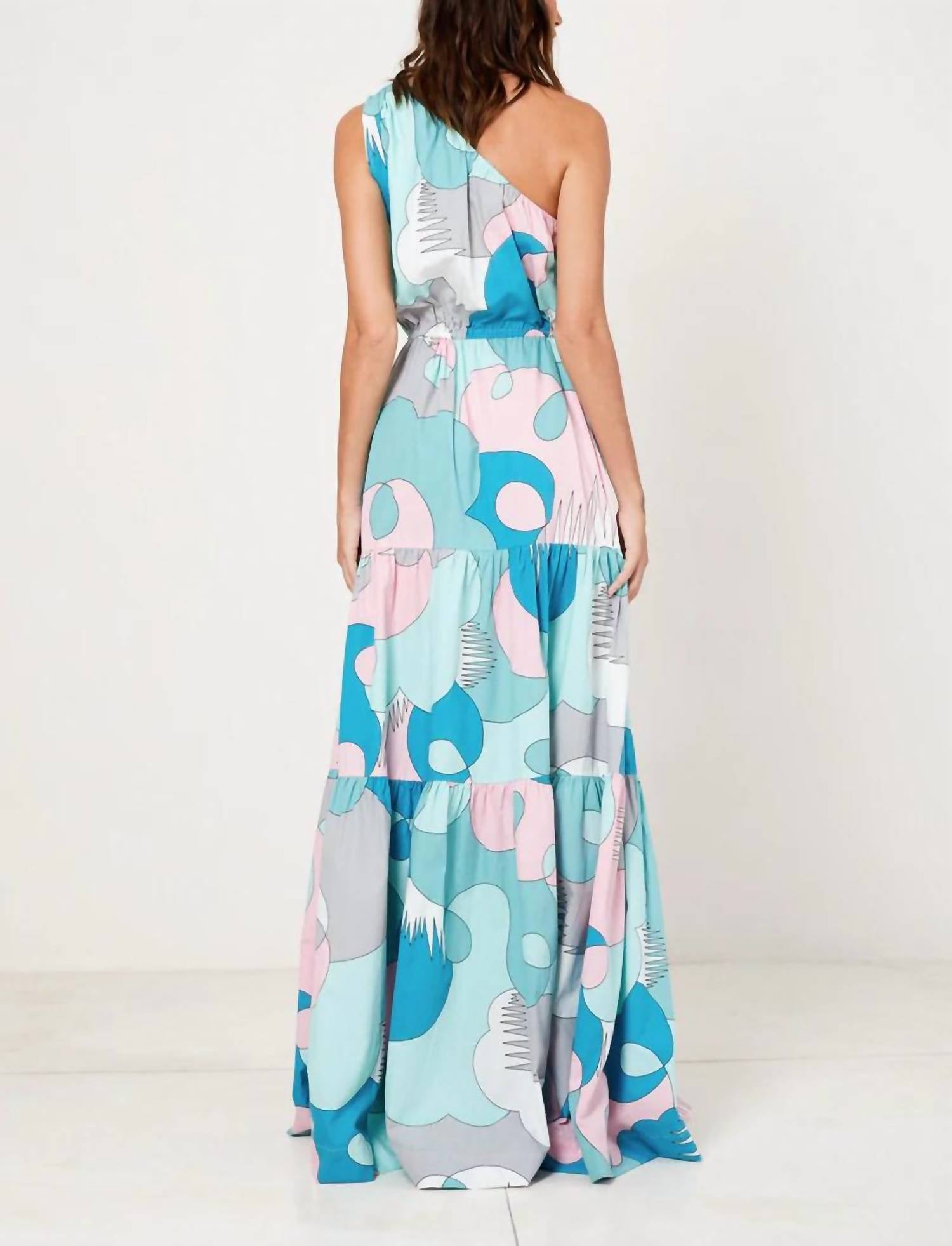 ONE SHOULDER TIERED MAXI DRESS