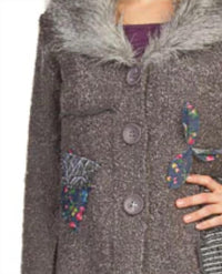 Papillon - Boucle Sweater Coat With Collar