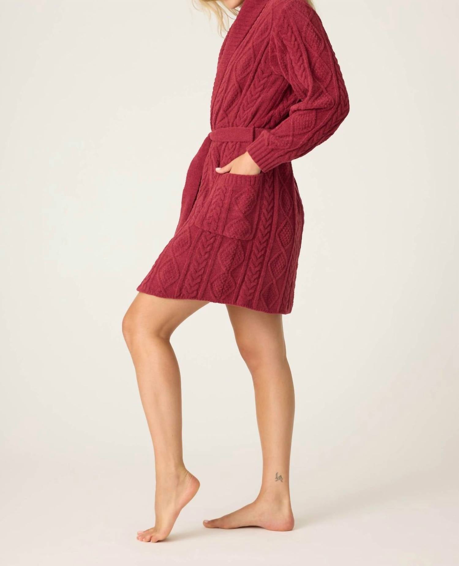 Pj Salvage - Cozy Chenille Cable Knit Robe