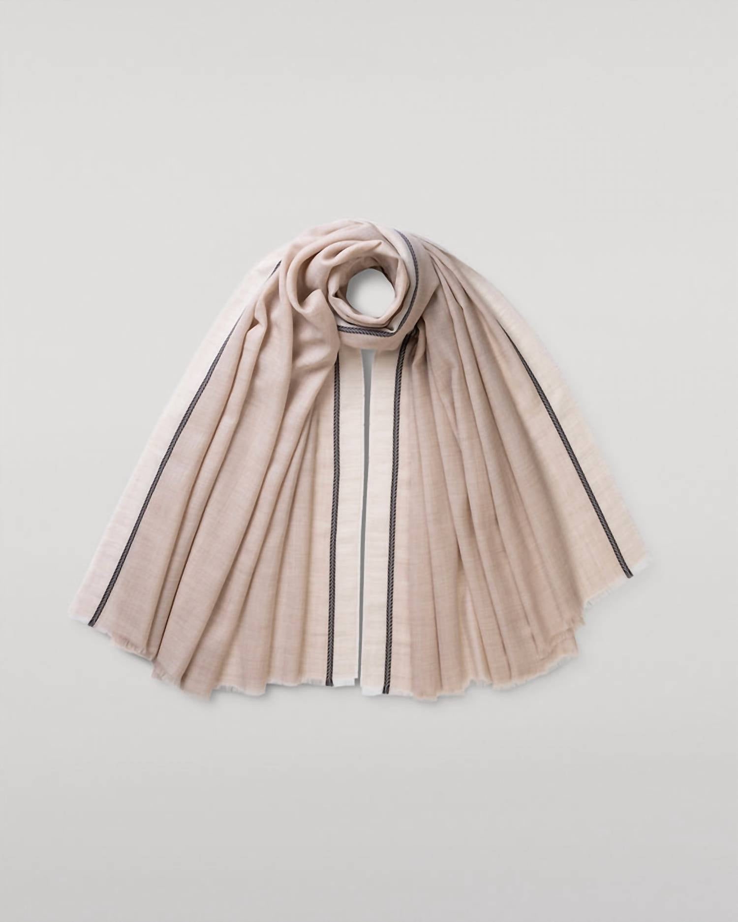 Johnstons of Elgin Women's Ives Scarf in natural - women's scarf