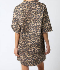 Olivaceous - Turning Back Time Leopard Mini Dress