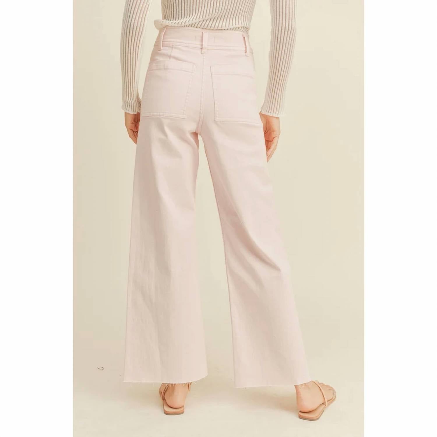 Miou Muse - Straight Wide Leg Denim Pants