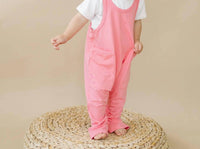 Little Joy Co. Bamboo Tank Romper in pink - kids' item