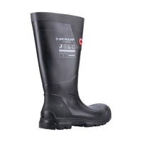 Dunlop Men's Steel Toe Rubber Safety Work Boots in charcoal - men's shoe - alternate view