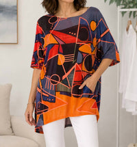 Inoah - Mesh dolman sleeve top
