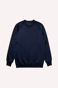 Minnie Rose Raglan Sleeve Sweatshirt in navy - women's top - detail view